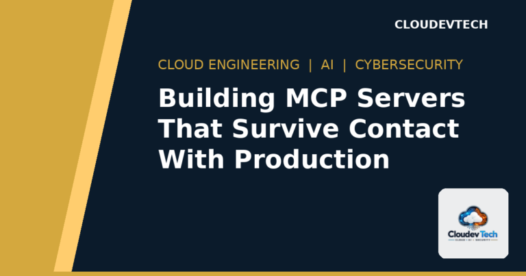 Building MCP Servers That Survive Contact With Production